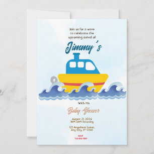 Invitation Baby shower Toy Boat