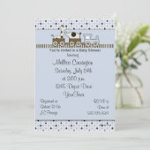 Invitation Baby shower Train (Debout devant)