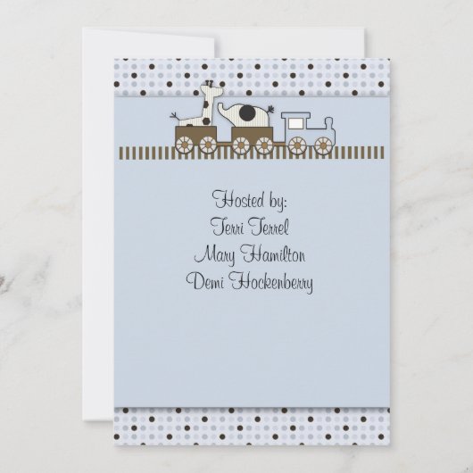 Invitation Baby shower Train (Dos)
