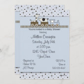 Invitation Baby shower Train (Devant / Derrière)