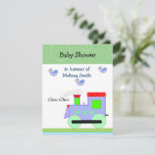 Invitation Baby Shower Train Choo Choo (Debout devant)