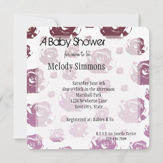 Invitation Baby shower transparent (Dos)
