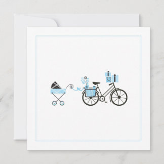 Invitation Baby shower - Transport de vélos et de
