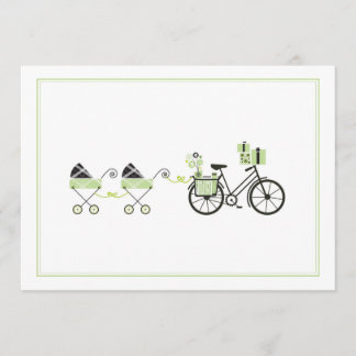 Invitation Baby shower - Transport de vélos et de