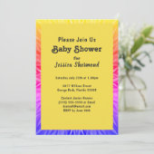 Invitation Baby shower Tribal Cuivre Abstrait de néon coloré (Debout devant)