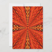 Invitation Baby shower tribal cuivre orange Abstrait (Dos)