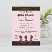 Invitation Baby shower tribal Neon Danse Abstraite de fertili (Debout devant)