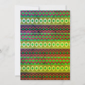 Invitation Baby shower tribal Vert Danse Abstraite de fertili (Dos)