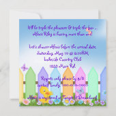 Invitation Baby shower Triplé (Dos)