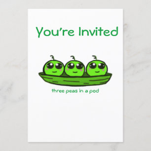 Invitation Baby shower Triplet