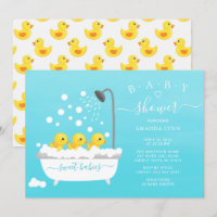 Baby shower Triplets de canard en caoutchouc