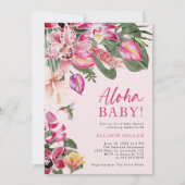 Invitation Baby shower tropical (Devant)