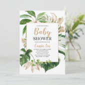 Invitation Baby shower tropical (Debout devant)