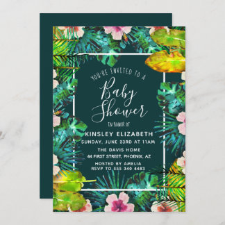 Invitation Baby shower tropical