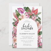 Invitation Baby shower tropical (Devant)