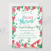 Invitation Baby Shower Tropical à la Pastèque (Devant)