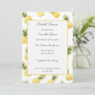 Invitation Baby Shower Tropical aux Ananas