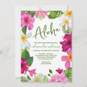 Invitation Baby shower tropical boho (Devant)