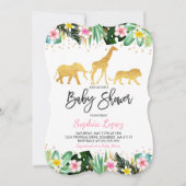 Invitation Baby shower tropical d'invitation de baby shower (Devant)