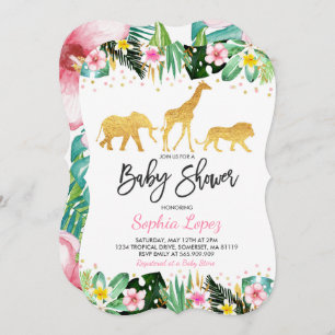 Invitation Baby shower tropical d'invitation de baby shower