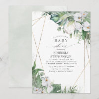 Baby shower tropical du roi blanc Protea Orchidées