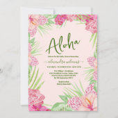 Invitation Baby shower tropical exotique (Devant)