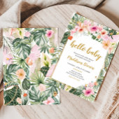 Invitation Baby shower tropical Floral Aloha