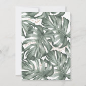 Invitation Baby shower Tropical Oasis Palm Leaf Gold (Dos)