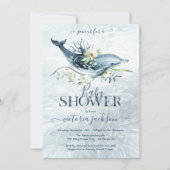 Invitation Baby shower tropical océanique de dauphins (Devant)