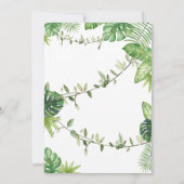 Invitation Baby shower tropical Safari Jungle Animaux (Dos)