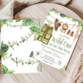 Invitation Baby shower tropical Safari Jungle Animaux