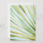 Invitation Baby shower tropical vert et orange (Dos)