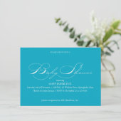 Invitation Baby shower Turquoise (Debout devant)