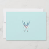 Invitation Baby shower Turquoise Bohemian Feather Drecher Cat (Dos)
