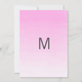 Invitation Baby shower turquoise d'aquarelle rose blanc Abstr (Dos)