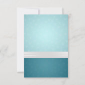 Invitation Baby shower Turquoise de ruban blanc Gold Script (Dos)