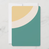 Invitation baby shower turquoise super rétro (Dos)