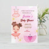 Invitation Baby shower Tutu (Debout devant)