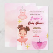 Invitation Baby shower Tutu (Devant / Derrière)