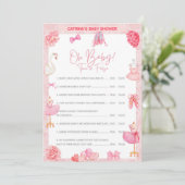 Invitation Baby shower Tutu Ballerina - Nom modifiable, 5x7 I (Debout devant)