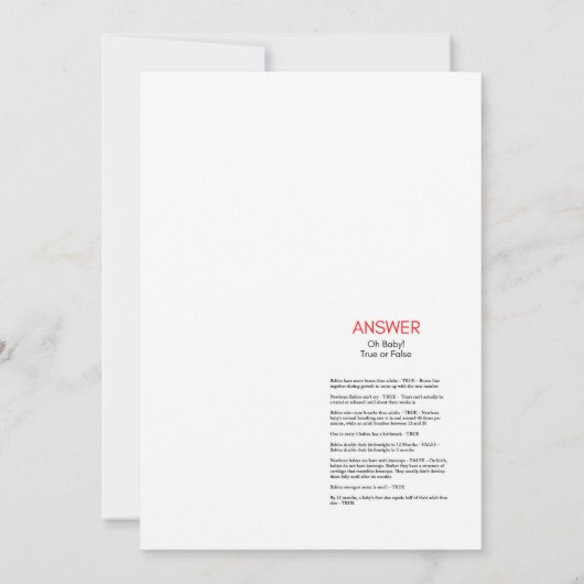 Invitation Baby shower Tutu Ballerina - Nom modifiable, 5x7 I (Dos)