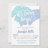Invitation Baby shower Twin Boys (Devant)