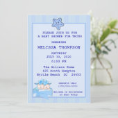 Invitation Baby shower Twin Boys (Debout devant)