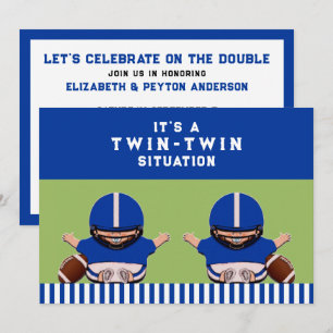 Invitation Baby shower Twin Boys Sports