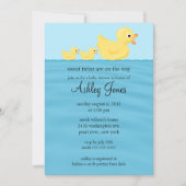 Invitation Baby shower Twin Duck (Devant)
