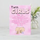 Invitation Baby shower Twin Girls (Debout devant)