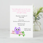 Invitation Baby shower Twin Girls (Debout devant)