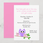 Invitation Baby shower Twin Girls (Devant / Derrière)