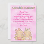 Invitation Baby shower Twin Girls (Devant)