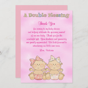 Invitation Baby shower Twin Girls